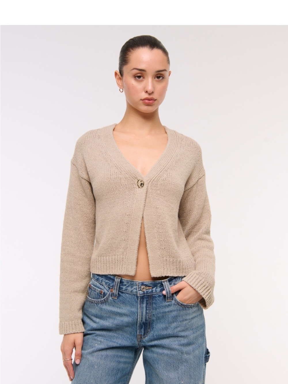 Abercrombie Textural 1-Button Cardigan